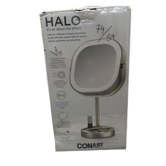 Conair Halo LED Double Sided 1x/10x Vanity Mirror 360 Rotation new in box - Picture 6 of 8